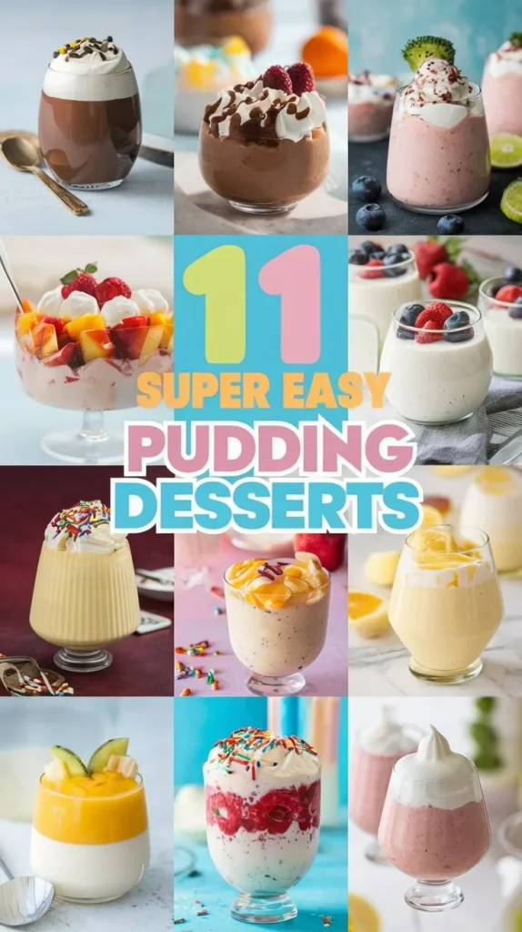 11 Super Easy Pudding Desserts Recipes: Quick, Easy, and Delicious