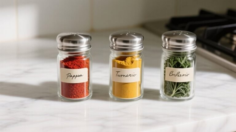organized spice jar sets