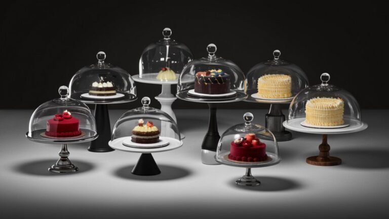 top cake stands with domes