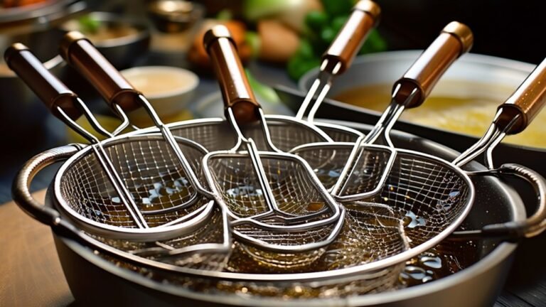 top frying spider strainers