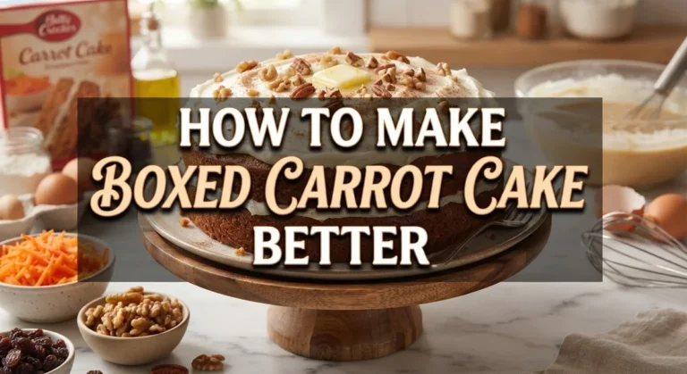 How to Make Boxed Carrot Cake Better: Tips for a Bakery-Quality Dessert