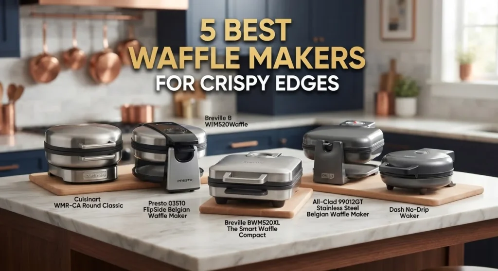 5 Best Waffle Makers for Crispy Edges: Top-Rated Models