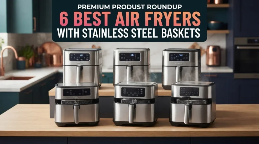 6 Best Air Fryers With Stainless Steel Baskets for Durability and Easy Cleaning